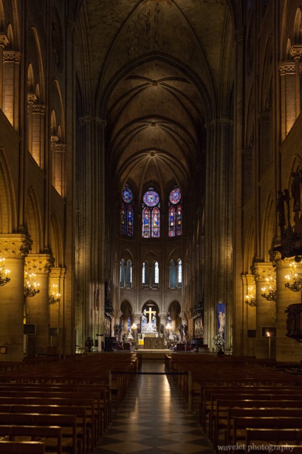 The nave looking toward the chancel, Notre-Dame, Paris