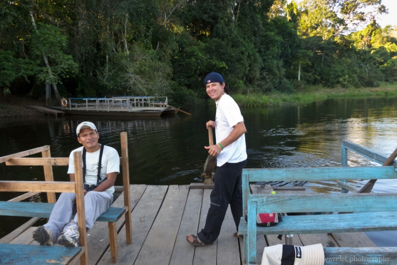 Our Guide Paddling the Boat