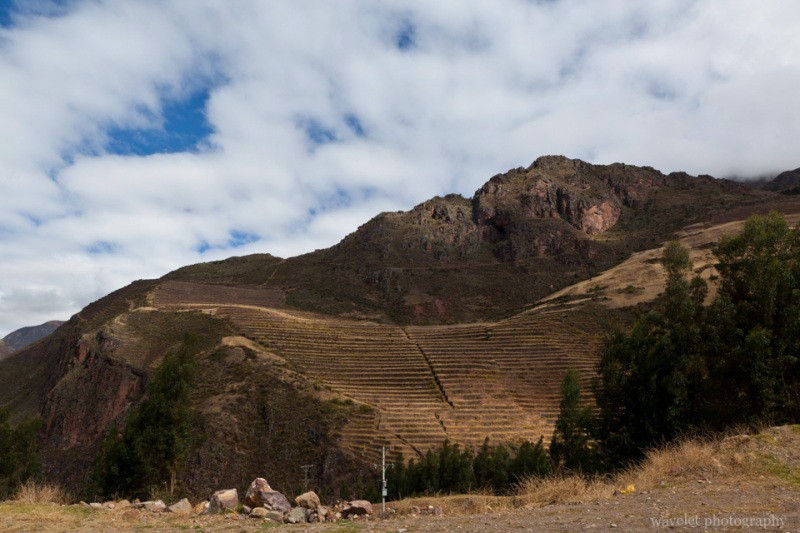 Terraces looked from afar, Písac