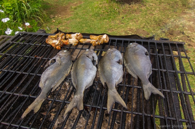 Lunch near Anakena beach, Easter Island