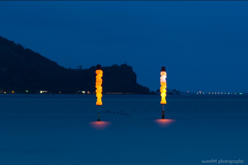 Night view of Le Méridien Bora Bora