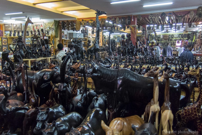 Handcrafts and wood craving store near Lake Manyara.