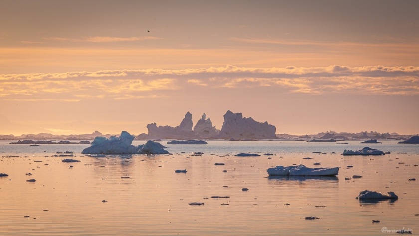 Midnight sailing, Ilulissat, Greenland