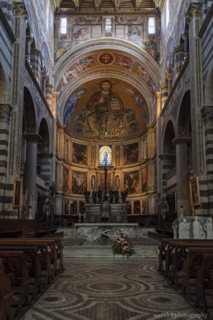 Inside the cathedral, Pisa