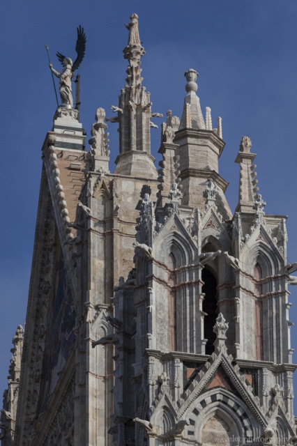 Central gable and right tower of the Duomo, Siena