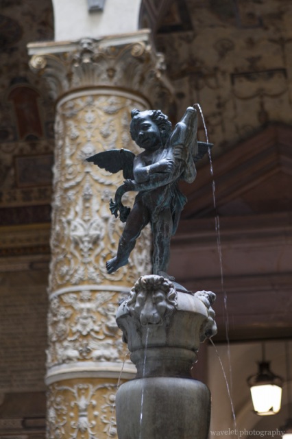 Putto with Dolphin by Andrea del Verrocchio, Palazzo Vecchio, Florence